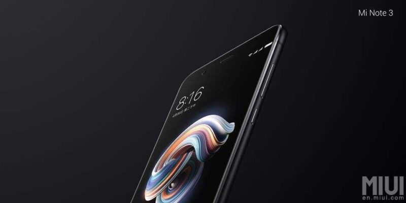 Xiaomi تكشف عن هاتفها Mi Note 3 بماسح بصمة أمامي وكاميرا مزدوجة مدونة نظام أون لاين التقنية