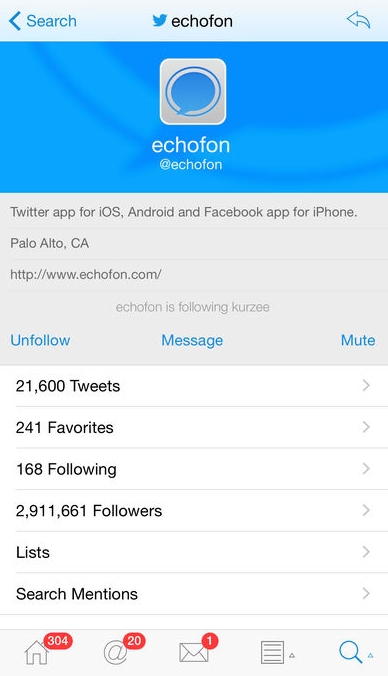 تطبيق Echofon