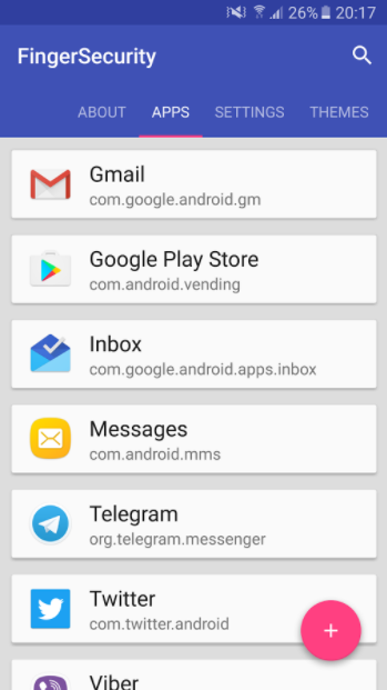 تطبيق FingerSecurity