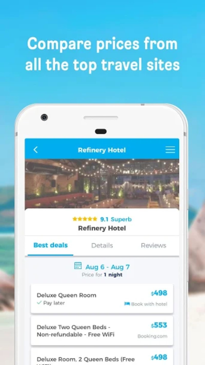 تطبيق هوتيلز كومبايند HotelsCombined لمعرفة أرخص الفنادق وأفضلها في أي مكان مدونة نظام أون لاين التقنية